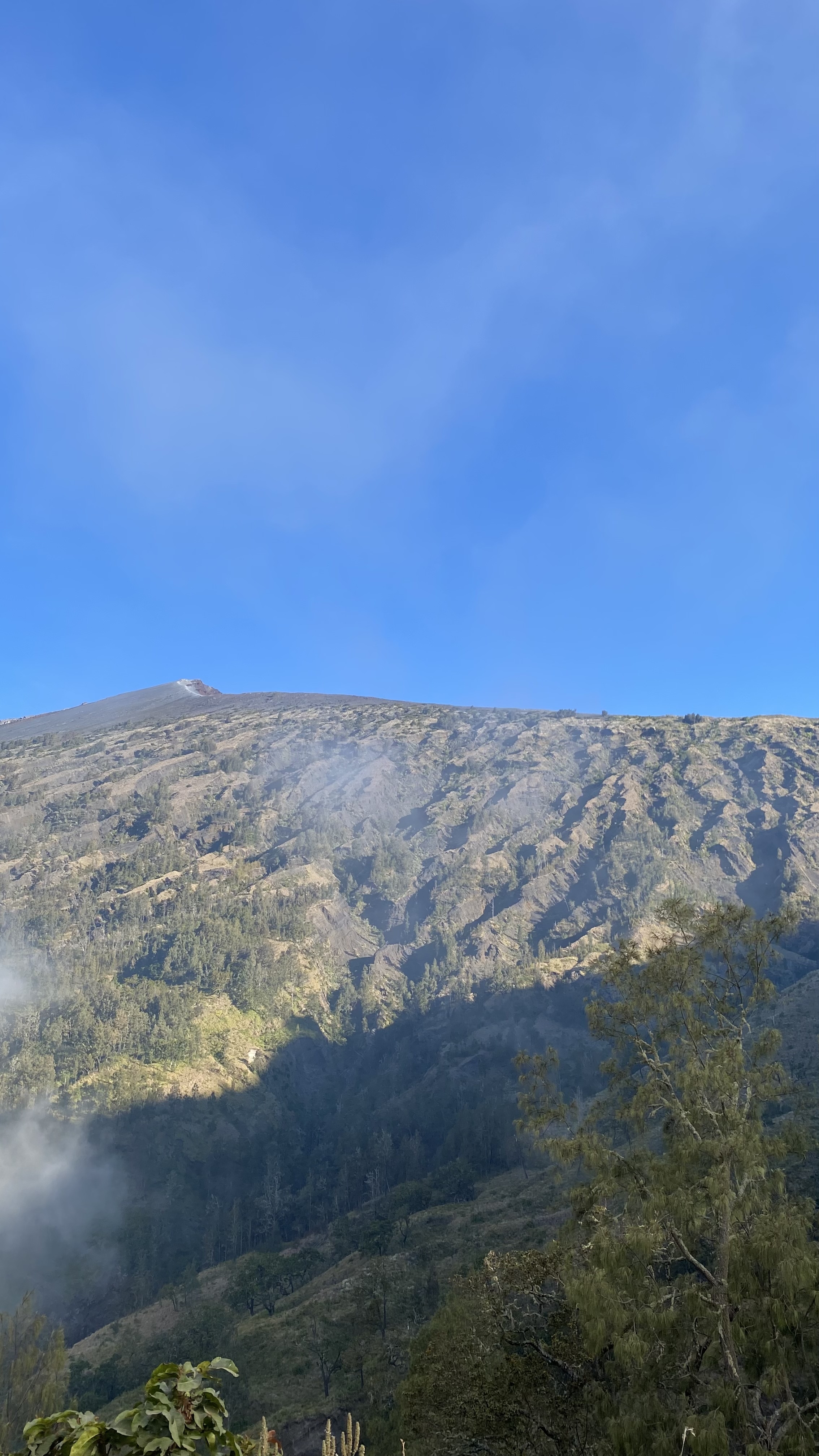 A breathtaking view of Rinjani Mountain.